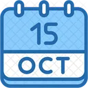 Calendar October Fifteen Icon