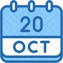 Calendar October Twenty Icon