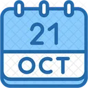 Calendar October Twenty One Icon