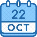 Calendar October Twenty Two Icon