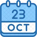 Calendar October Twenty Three Icon