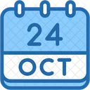 Calendar October Twenty Four Icon