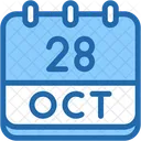 Calendar October Twenty Eight Icon