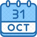 Calendar October Thirty One Icon