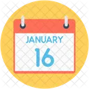 Calendar Date 16 Icon