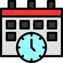 Calendar And Clock Time Management Schedule Icône