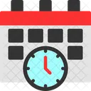 Calendar And Clock Time Management Schedule Icône