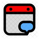 Calendar Chat Bubble Speech Bubble Multimedia Icon