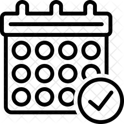Calendar Check Symbol  Icon