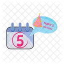 Calendar date birthday  Icon