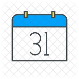 Calendar Date Number  Icon