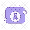 Ribbon Virus Cancer Icono