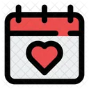 Calendar Heart  Icon