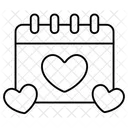 Calendar Heart  Icon