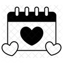 Calendar Heart Love Valentine Icon