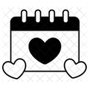 Calendar Heart Love Valentine Icon