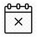Cancel Calendar Time And Date Icon