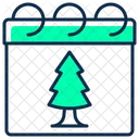 Calendar Christmas Tree Icon