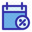 Calendar Discount Promo Icon