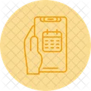 Calendar Hand Holding Phone Date Icon