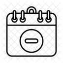 Calendar Remove Cancel Icon
