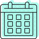 Calendar Color Shadow Thinline Icon Icon