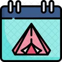 Calendar Tent Camping Icon