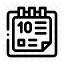 Calendar Timeline Events Icon
