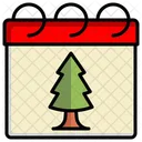 Calendar Christmas Tree Icon