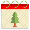 Calendar Christmas Tree Icon