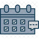 Calendar Chat Comments Icon