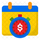 Calendar Money Stopwatch Icon