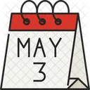 Calendar May World Press Freedom Day Icône