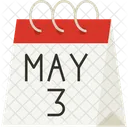 Calendar May World Press Freedom Day Icône