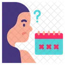 Calendar Irregular Fertility Cycle Icon