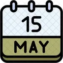 Calendar May Fifteen Icon