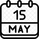 Calendar May Fifteen Icon