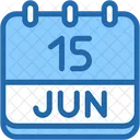 Calendar June Fifteen Icône