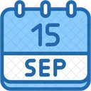 Calendar September Fifteen Icône