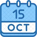 Calendar October Fifteen Icon
