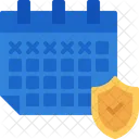 Calendar Insurance Calendar Shield Icon