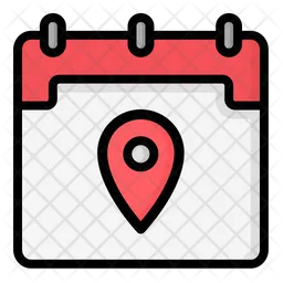 Calendar Map  Icon