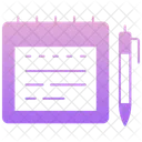 カレンダー メモ、カレンダー、メモ アイコン