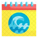 Calendar Ocean Sea Ecology Date  Icon