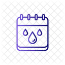 Calendar Raindrop  Icon