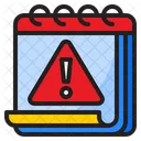 Calendar Warning Warning Sign Icon
