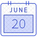 Calendar Widget Jun 20 Icon