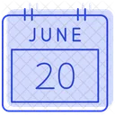 Calendar Widget Jun 20 Icon