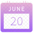 Calendar Widget Calendar Jun Icon