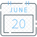 Calendar Widget Jun 20 Icon